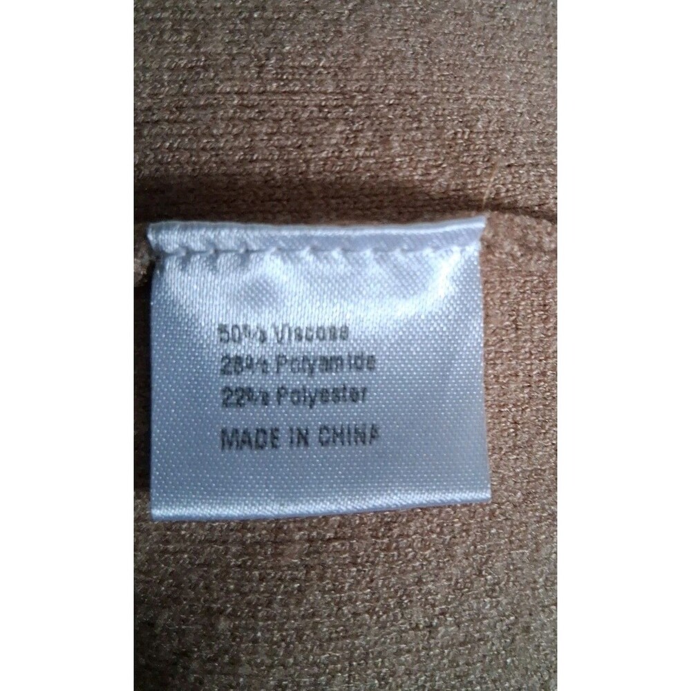 Zesica Long Cardigan Sweater Jacket M Camel Beige Stitch Trim Lightweight Travel - Picture 11 of 12